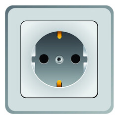 Power Outlet Icon isolated in white
