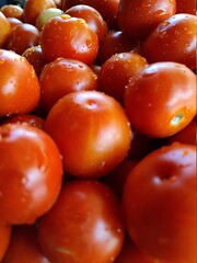 tomatoes in a market