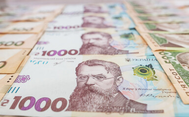  background with 1000 and 500 hryvnias.