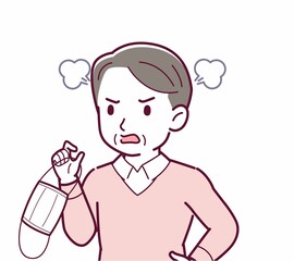 マスクを外した人のイラスト