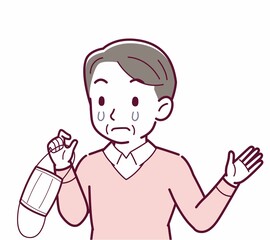 マスクを外した人のイラスト