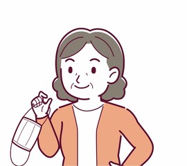 マスクを外した人のイラスト