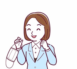 マスクを外した人のイラスト