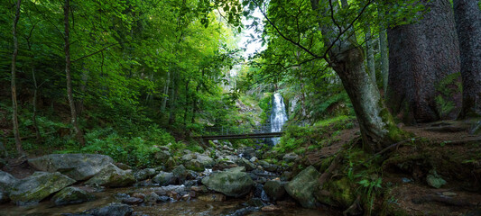 Wunderschönes Panorama  Landschaft Todtnauer Wasserfälle im Schwarzwald ( Hochschwarzwald ) - 