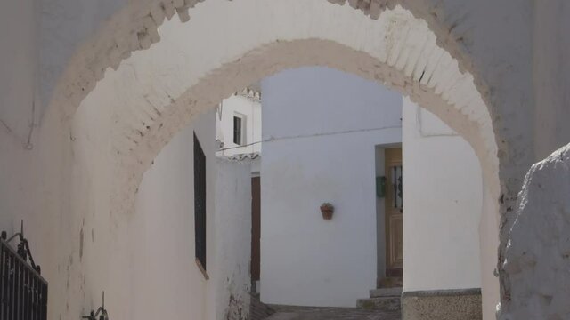 Ancient horseshoes arcs in Comares, Spain