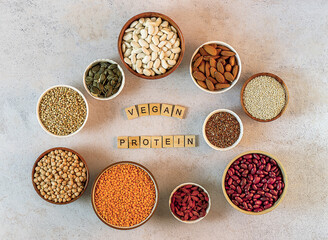 Great healthy protein alternatives for vegan and vegetarian. plant-based food.