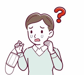 マスクを外した人のイラスト