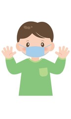 布マスクの男の子A