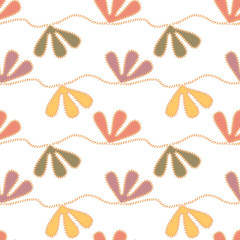 Embroidery Abstract Seamless Pattern.