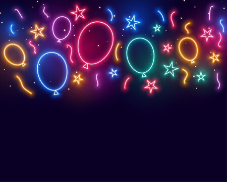 ballons stars and confetti celebration birthday background