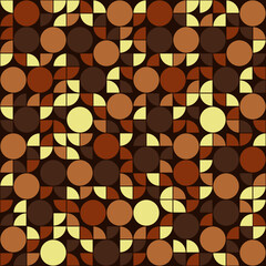 Coffee Abstract Wallpaper. Vector Abstract Shapes Pattern. Coffe Wallpaper Pattern.