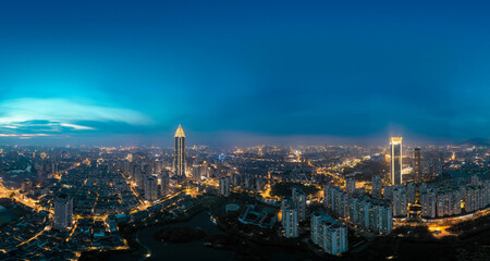 Night view of Wenzhou City, Zhejiang Province, China