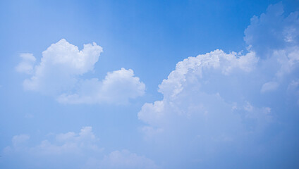 blue sky , White clouds floating on sky for backgrounds concept.