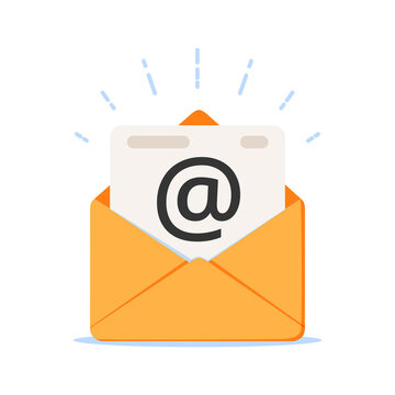 Mail Icon, Envelope Icon Vector. Mailing, envelope illustration. Internet letter, mail icon. Opened email.
