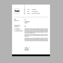 letterhead template design minimalist vector design