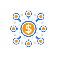 crowdfunding, project funding, financing icon