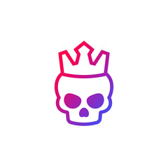 Dead king logo with skull