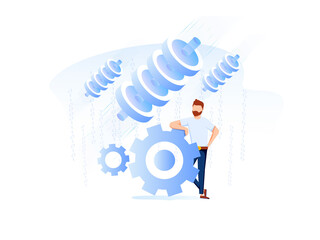 Information collection and analysis abstract concept vector illustration set. Management information system, document. © Mykyta