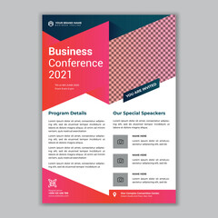 business brochure flyer design layout template in A4 size, with blur background, vector eps10.