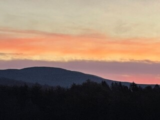sunrise over the mountains
