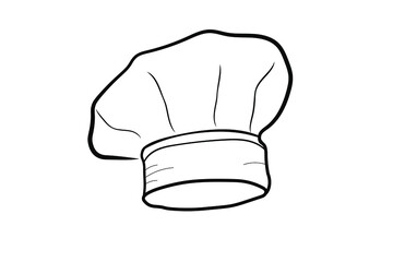 Professional Chef Hat Isolated on Chef'S Hat's simple line 