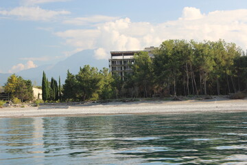 Hotel in the middle of a wild forest on the beach