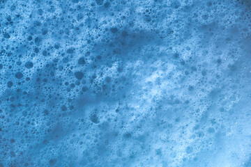 Fototapeta na wymiar full frame blue foam wallpaper