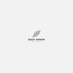 skeleton simple logo, bone and body armour