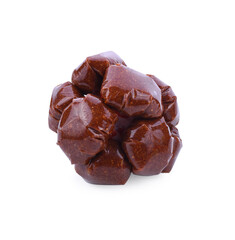 Jujube Chinese dried on white background. full depth of field