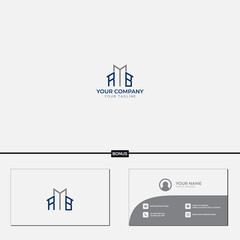 simple apartment letter RMB logo
