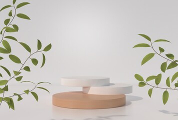 Abstract minimal scene, design for cosmetic or product display podium 3d render.
