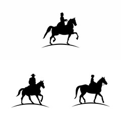 cowboy drawing vector logo illustration