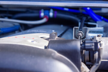 car engine, car engine close up, engine of a sports car