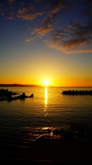 北海道、函館の朝焼け