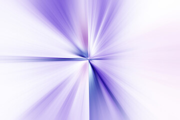 Abstract radial zoom blur surface of   lilac and white tones. Abstract delicate lilac white background with radial, radiating, converging lines.  