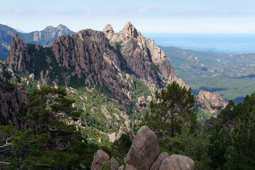 Mountain landscape in southern Corsica