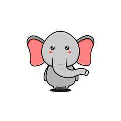 cute illustration of smile elephant