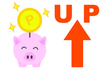 ポイントアップ　ベクターイラスト