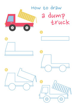 simple dump truck drawing