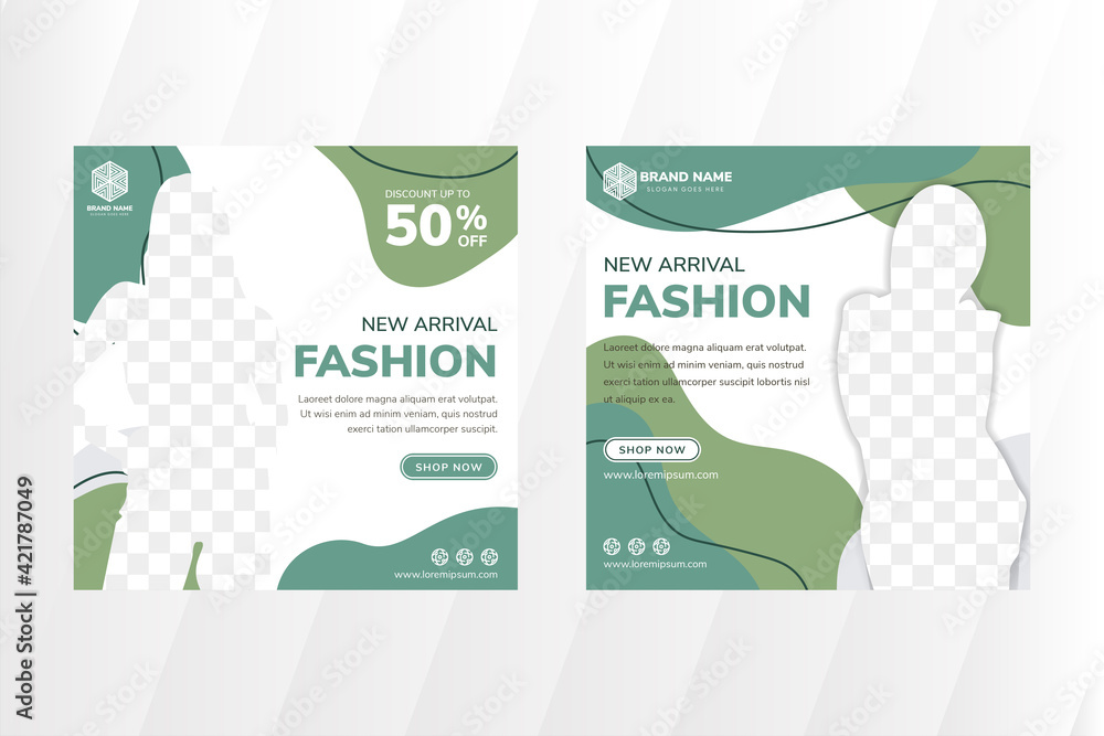 Aufkleber set of multicolored pastel colors of abstract square templates design for suitable for social media 