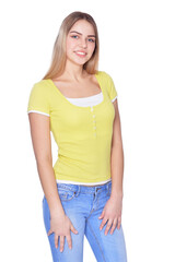 Obraz premium portrait of beautiful woman wearing casual clothing