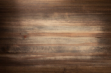 Aged wooden background of table or wall texture. Brown wood tabletop - 421788659