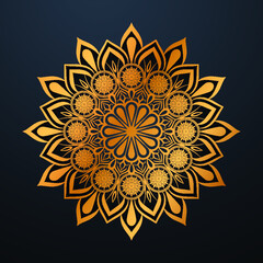 Gold color beautiful mandala design
