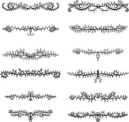 Obraz premium Flourishes, Borders and Decorative Lines for Valentines Day or Weddings Vector Illustration