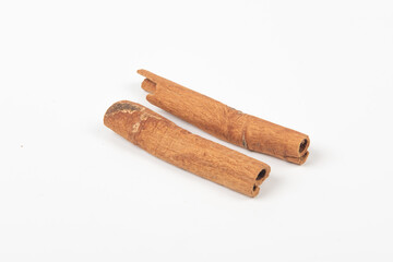 Cinnamon sticks isolated on white background