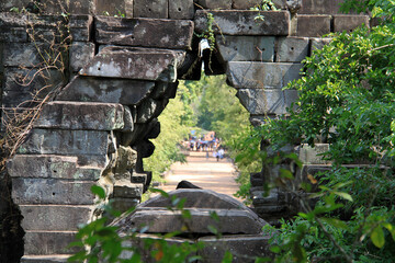 Jungle ruins of Beng Mealea temple, Cambodia