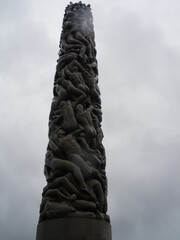 Parque Vigeland, Oslo, Noruega. Con un mont&oacute;n de esculturas al aire libre.