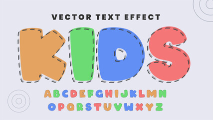 funny and colorful text effect style
