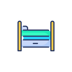 Trundle Bed icon in vector. Logotype