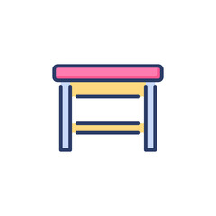 Work Table icon in vector. Logotype